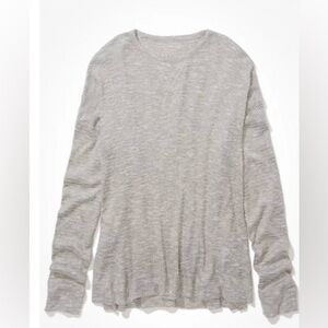 AE Oversized Long-Sleeve Plush T-Shirt